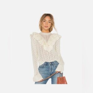 Tularosa Manny Ivory Ruffle Sweater